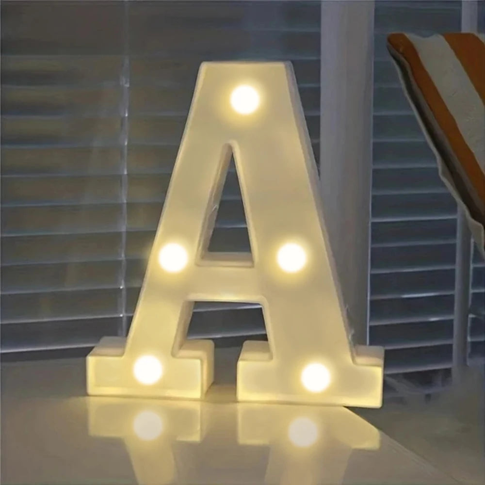 16cm Letter LED Night Light | Alphabet Luminous Decorative Lamp for Party additional angle