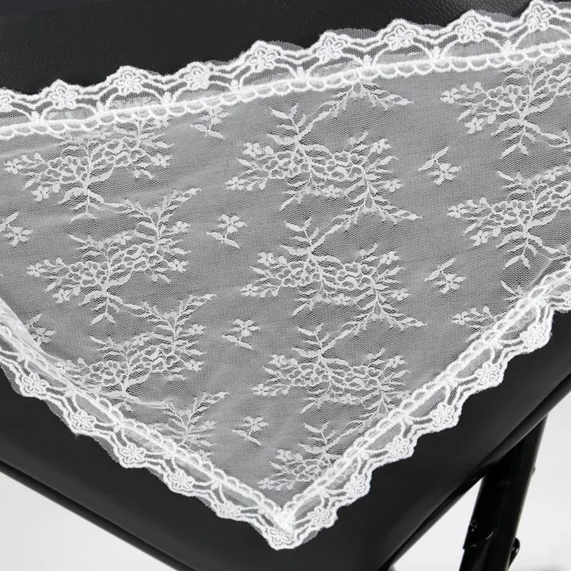 Y2K Women Lace Flower Elegant Skirt Stacked Belt Flower Sweet Triangle Scarf Breathable detail view