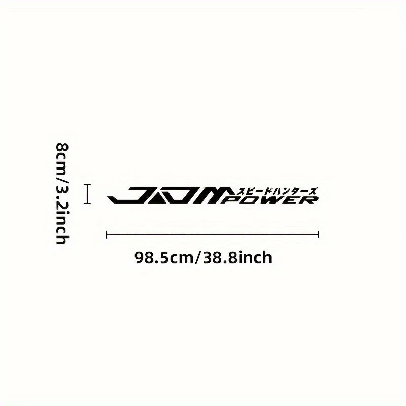JDM Style Windshield Decal - Large 98.5cm Vinyl Sticker (Waterproof, Non-Fading) for alternate view