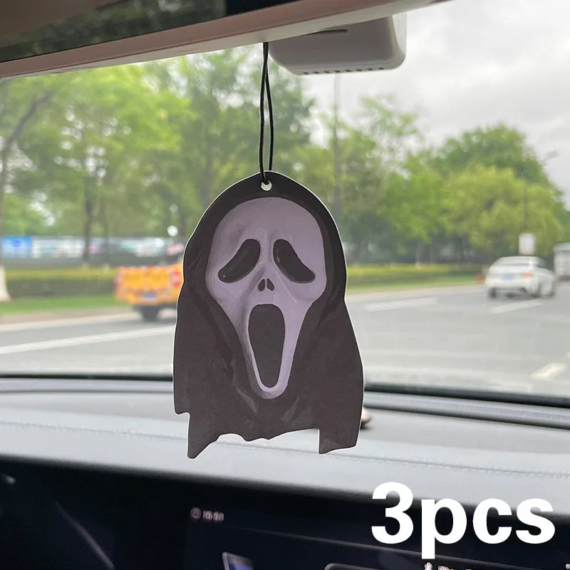 Call me on Halloween, car air freshener, perfume pendant, rearview mirror hanging deco close-up view