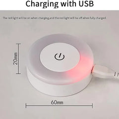 Portable LED Night Light | USB Rechargeable Touch Lamp for Bedroom close-up view