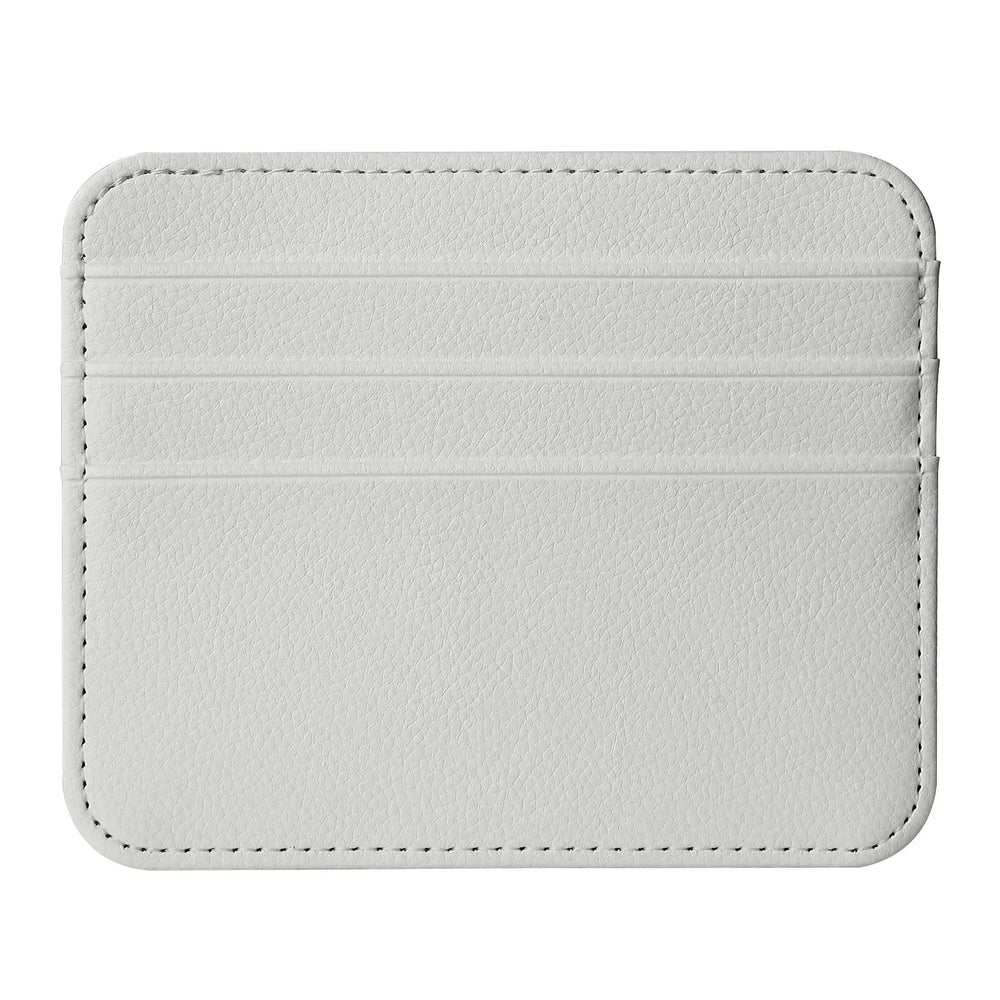 Slim Thin Mini ID Card Holder | PU Leather Credit Card Case for Men and Women additional angle