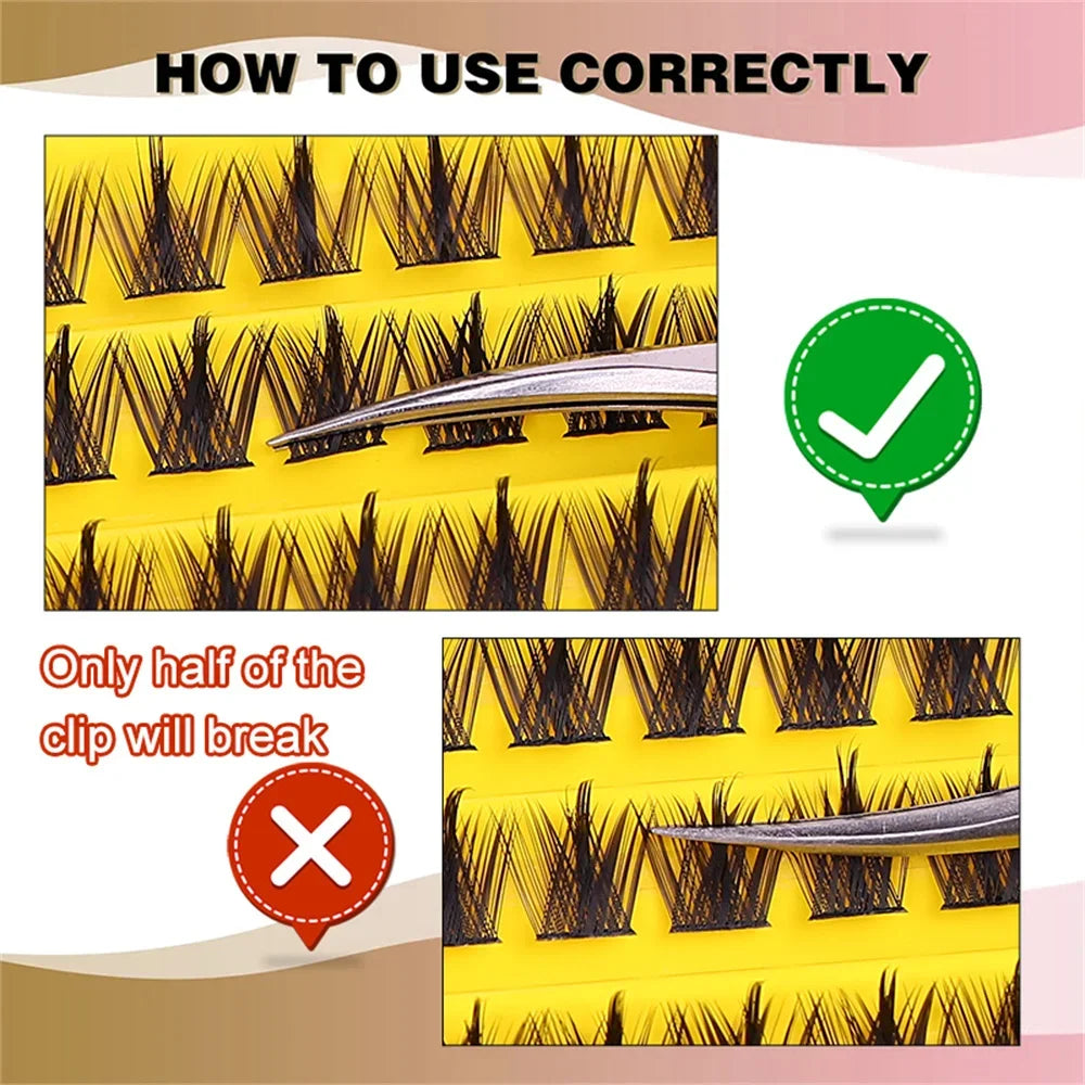 120 Pcs Eyelash Clusters | DIY Natural Wispy Lashes for Home Use detail view