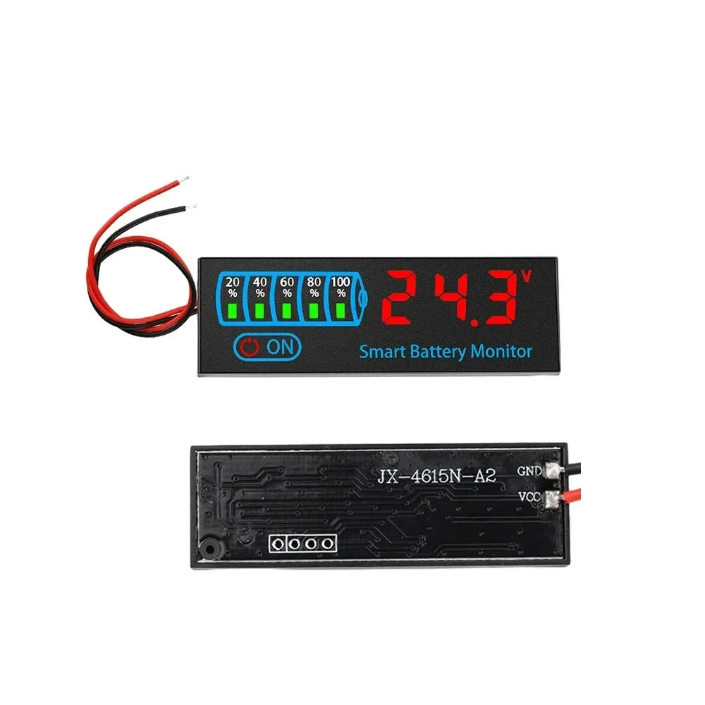 LED Voltage and Battery Capacity Display Board | DC 7-55V Universal Smart Battery Char close-up view