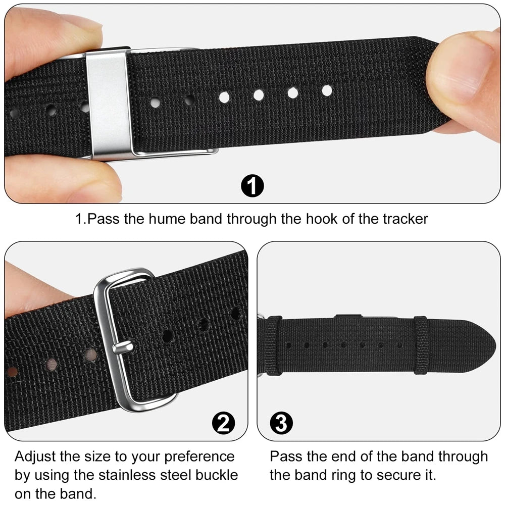 For Hume Strap Adjustable Replacement Nylon Wristband Breathable Sport Wrist Band for Hu detail view