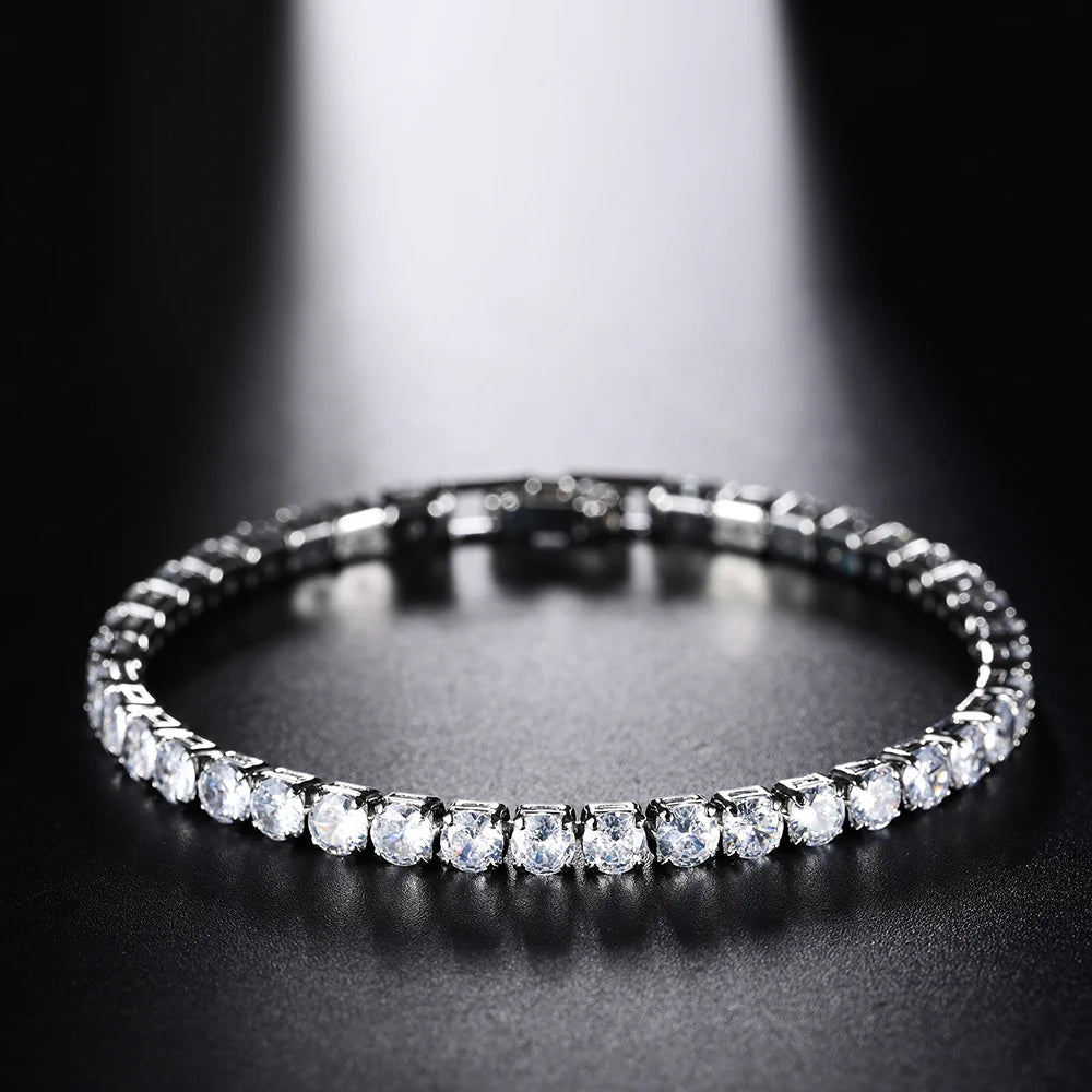 4mm Micro-inlaid Zircon Tennis Bracelet for Women 2025 New Men Bracelet Homme Jewelry lifestyle view