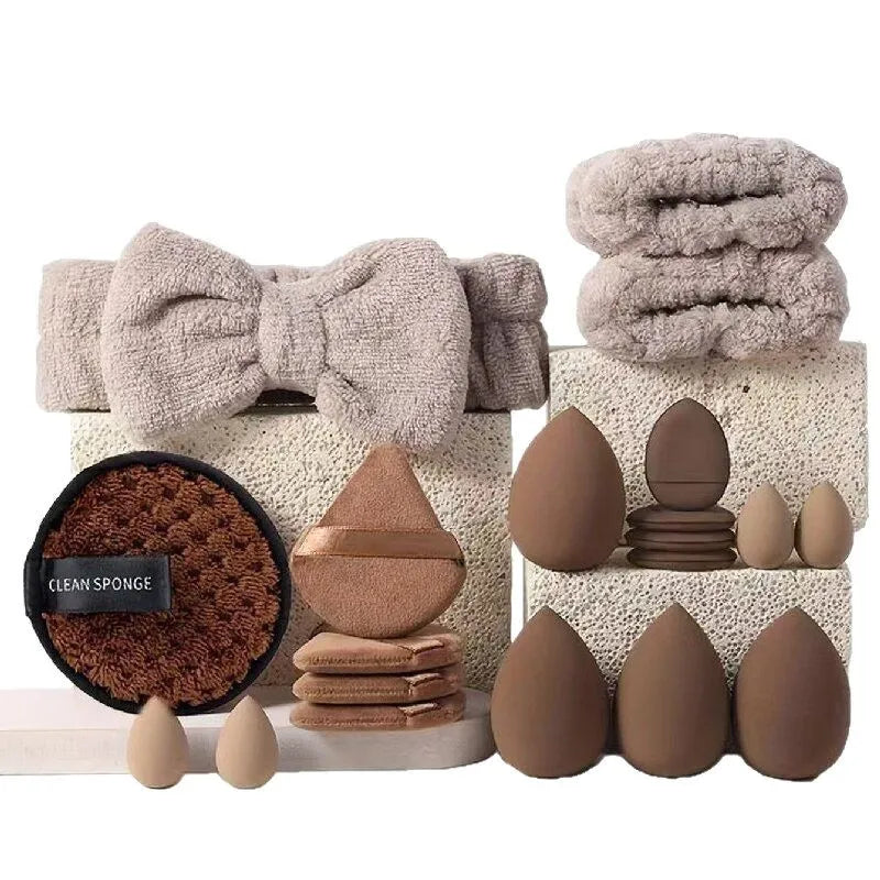 33pcs beauty set makeup kit large and small beauty sponges for flawless makeup applicati detail view