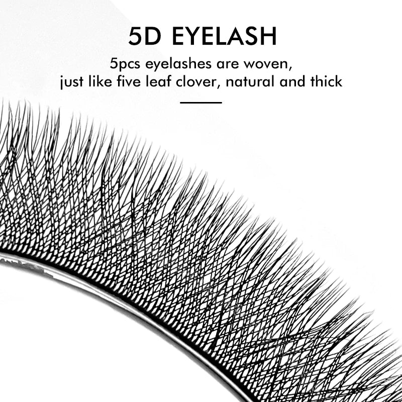 NATUHANA W Shape Eyelashes Extensions 3D 4D 5D 6D W Shaped Brown Black Clover Hand Ma alternate view