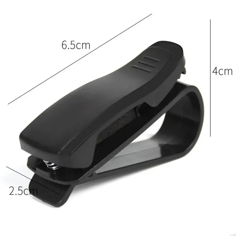 Car Sun Visor Glasses Clip Holder 2PCS Black additional angle