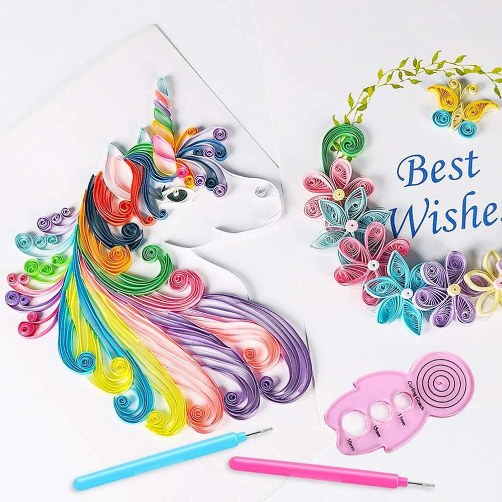 Paper Quilling Tools Set | Slotted Needle Pen Kit for DIY Paper Craft additional angle