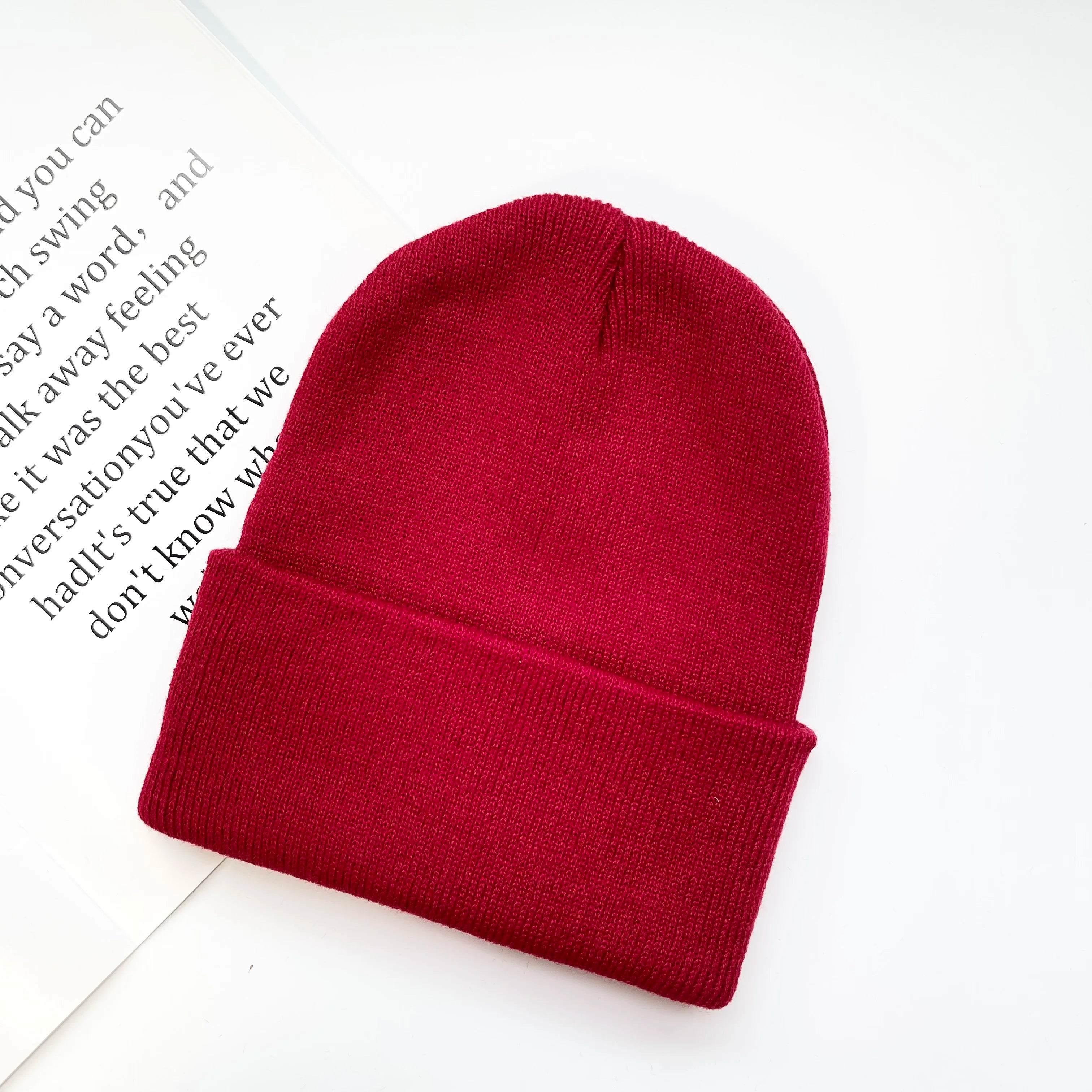 MLFO Colorful Knit Beanie with Ear Flaps | Unisex Winter Hat detail view