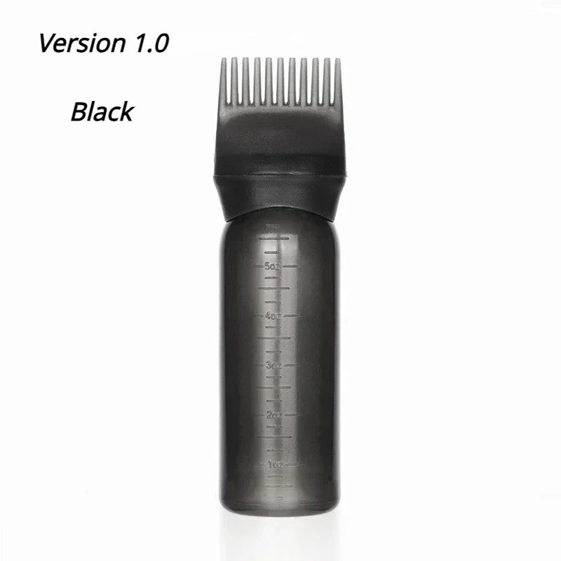 Silicone Shampoo Brush Head Scalp Massage Comb Hair Dye Tint Oil Applicator Bottle wi lifestyle view
