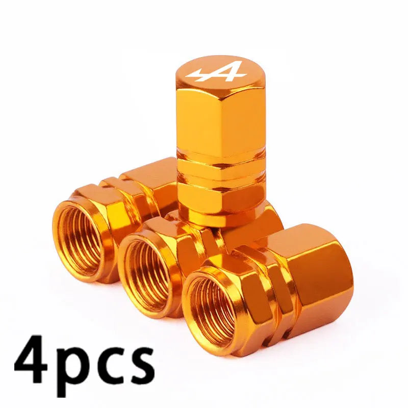 4PCS Colorful Car Accessories Car Tire Valve Cap For Alpine Megane 3 4 5 Duster Espace Logan Clio Austral Espace Arkana Scenic