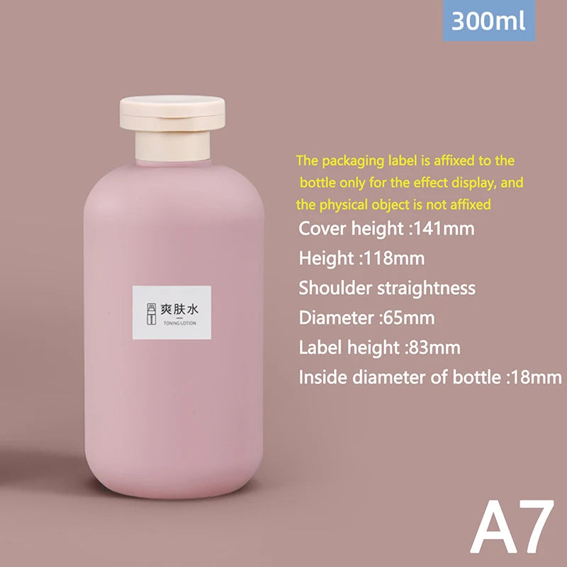 100ML-300ML PE Plastic Shampoo Shower Gel Foaming Soap Dispensers Refillable Bottles F close-up view