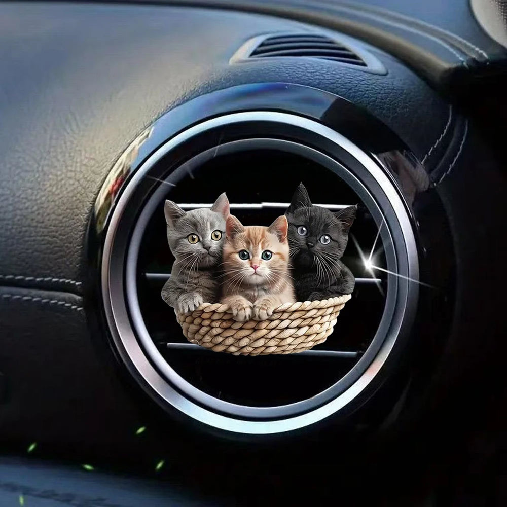 Car Cat Air Freshener Diffuser Car Air Outlet Perfume Clips Air Outlet Aroma Diffuser lifestyle view