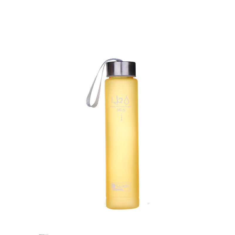 Creative Candy Color Portable Leak-proof Water Bottles Frosted Sport Unbreakable Pl additional angle