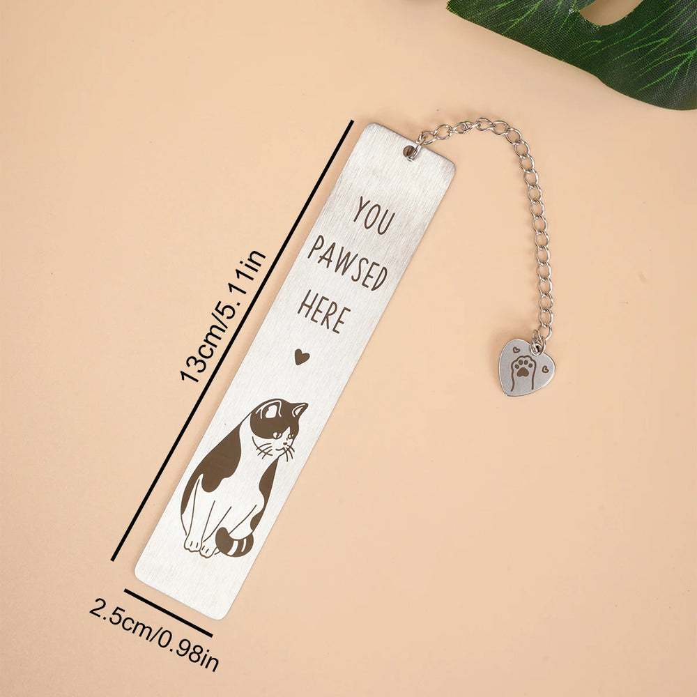 1pc Cat Bookmark, Cute Book Lover Gifts Kitten Pet Book Marker Kawaii Animal Page Marker detail view
