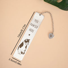 1pc Cat Bookmark, Cute Book Lover Gifts Kitten Pet Book Marker Kawaii Animal Page Marker detail view