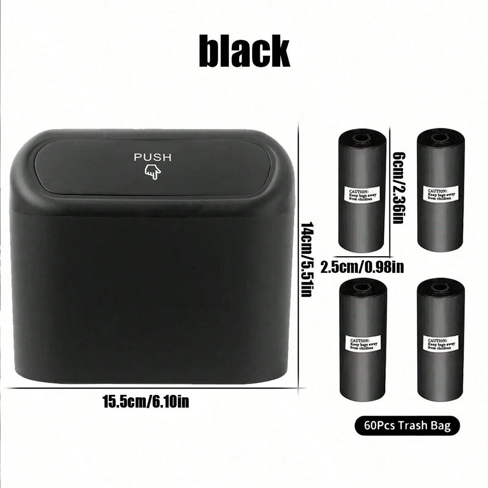 Car Trash Can with Lid - 4 Rolls of Garbage Bag, Leak-Proof, Portable Hanging Trash C lifestyle view