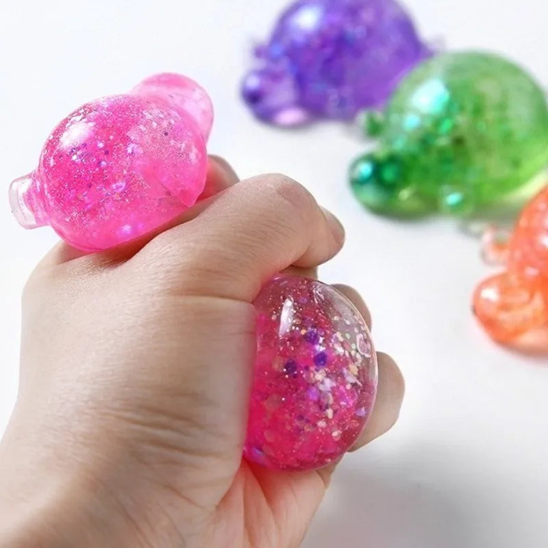 Squishy Turtle Fidget Toy | Glitter Squeeze Toy for Stress Relief detail view