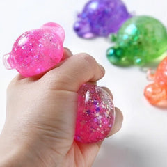 Squishy Turtle Fidget Toy | Glitter Squeeze Toy for Stress Relief detail view