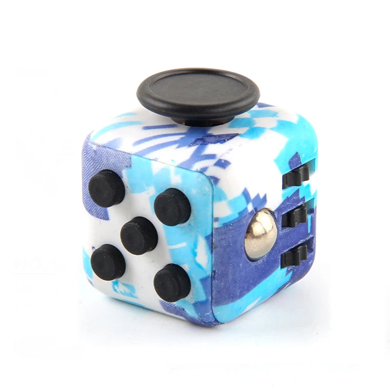6/12 Sides Rainbow Fidget Cube | Decompression Sensory Toy for Anxiety and ADHD close-up view