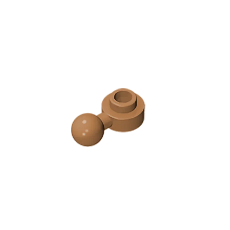 Gobricks GDS-1500 Hinged Plate 1x1 with Ball Head | Compatible Building Brick detail view