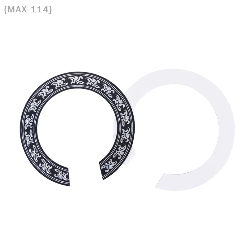 104mm & 94mm Hard PVC Guitar Circle Sound Hole Rosette Inlay – Easy - To - Install Dec close-up view
