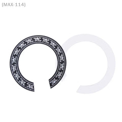 104mm & 94mm Hard PVC Guitar Circle Sound Hole Rosette Inlay – Easy - To - Install Dec close-up view