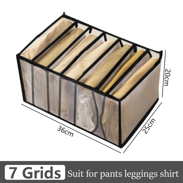 Jeans Organization Storage Box | Closet Drawer Organizer for Pants and Clothing close-up view