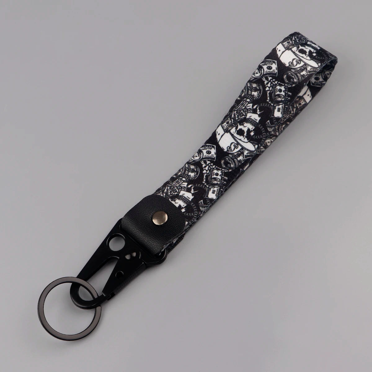 Skeleton Car Keychain | Scary Key Ring Jewelry for Men Women Motorcycle Lanyard Hallowee detail view