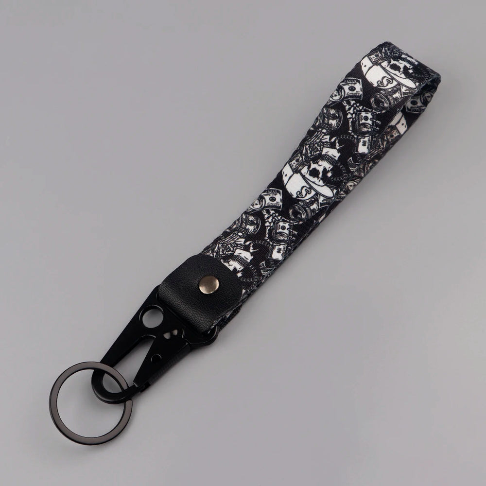 Skeleton Car Keychain | Scary Key Ring Jewelry for Men Women Motorcycle Lanyard Hallowee detail view