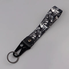 Skeleton Car Keychain | Scary Key Ring Jewelry for Men Women Motorcycle Lanyard Hallowee detail view