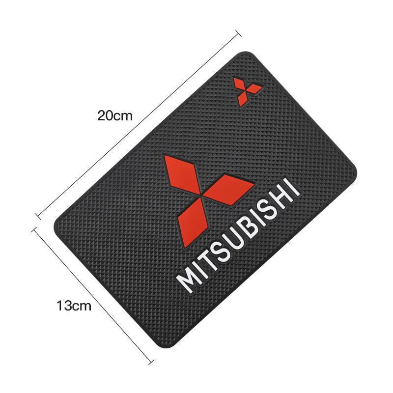 PVC Car Emblem Non-Slip Mat Dashboard Pad | Mitsubishi L200 ASX Pajero alternate view