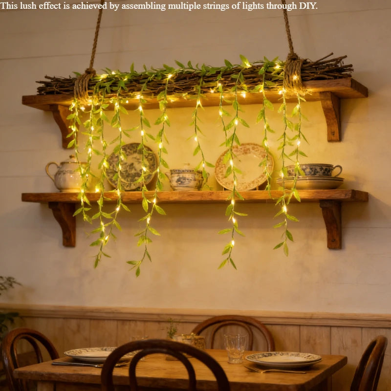 Willow Curtain String Lights | 2M 20LED Battery Powered Decorative Lighting close-up view