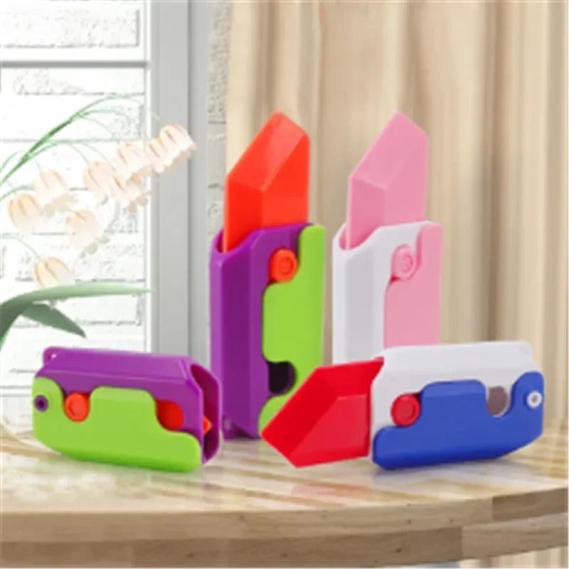 Gravity 3D Printing Decompression Toy | Carrot Knife Stress Relief for Kids and Adult lifestyle view