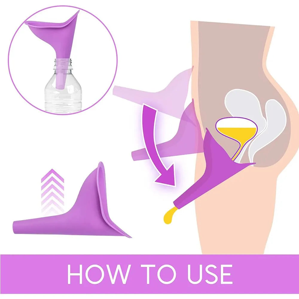 Women Urinal Outdoor Travel Camping Urinal Funnel Portable Female Urinal Urination De alternate view