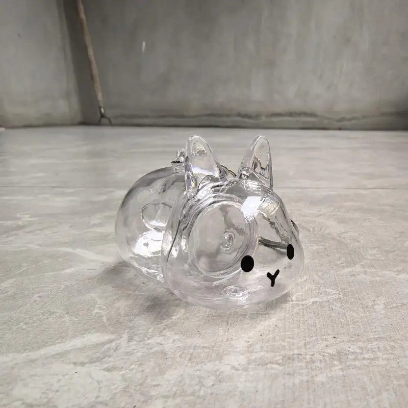 Cartoon Pet Hair Memorial Transparent Storage Box Keyring Cute Animal Rabbit Fur Orga alternate view