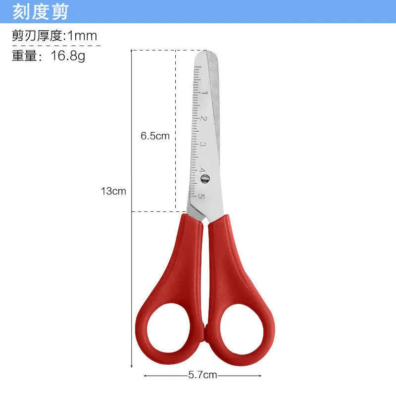 Scissors Handmade Scissors Safety Ruler Graduated Scissors Stationery Student lifestyle view