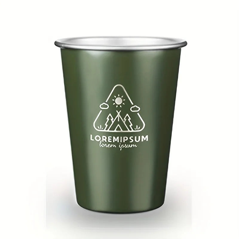 350ml Stainless Steel Beer Mug Outdoor Camping Beer Coffee Cup Milk Mug Hiking Picnic BB detail view