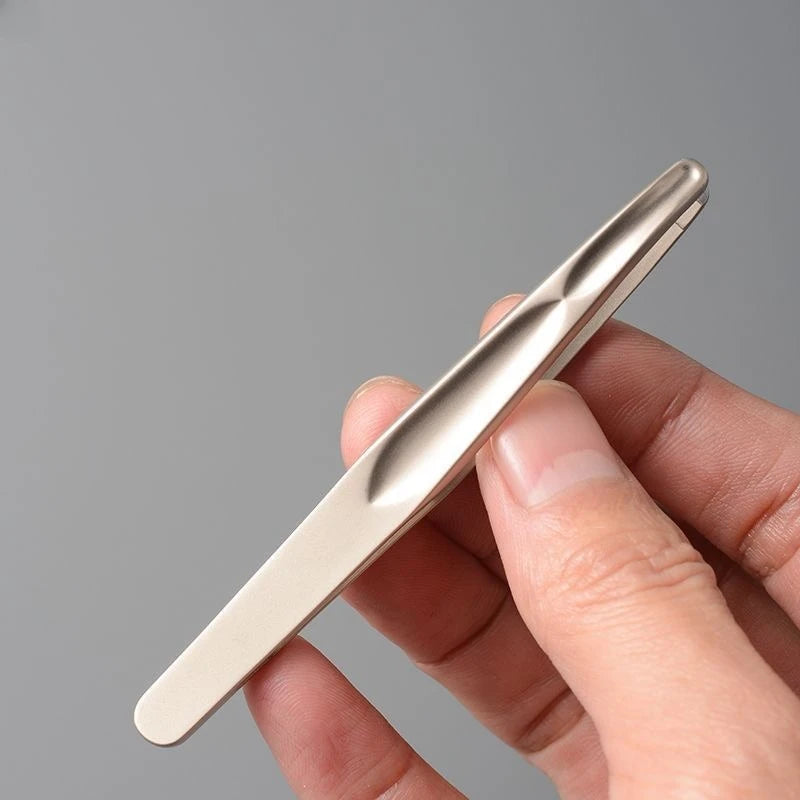 Premium Round Head Tweezers for Eyebrow & Facial Hair Removal Seamless Clips Short additional angle