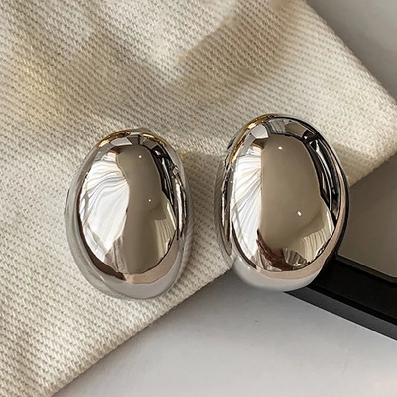 Geometric Metal Hoop Earrings for Women | Trendy Fashion Jewelry Set lifestyle view