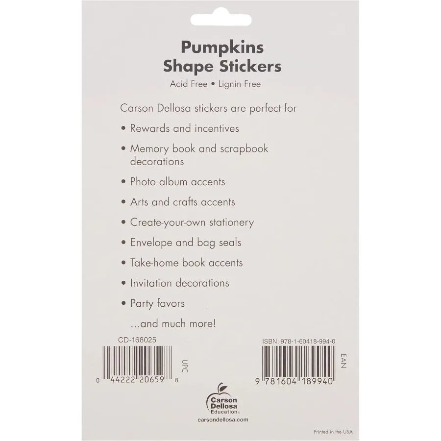 6 Sheets of Pumpkin Stickers for Halloween | Festive Fall Decor close-up view