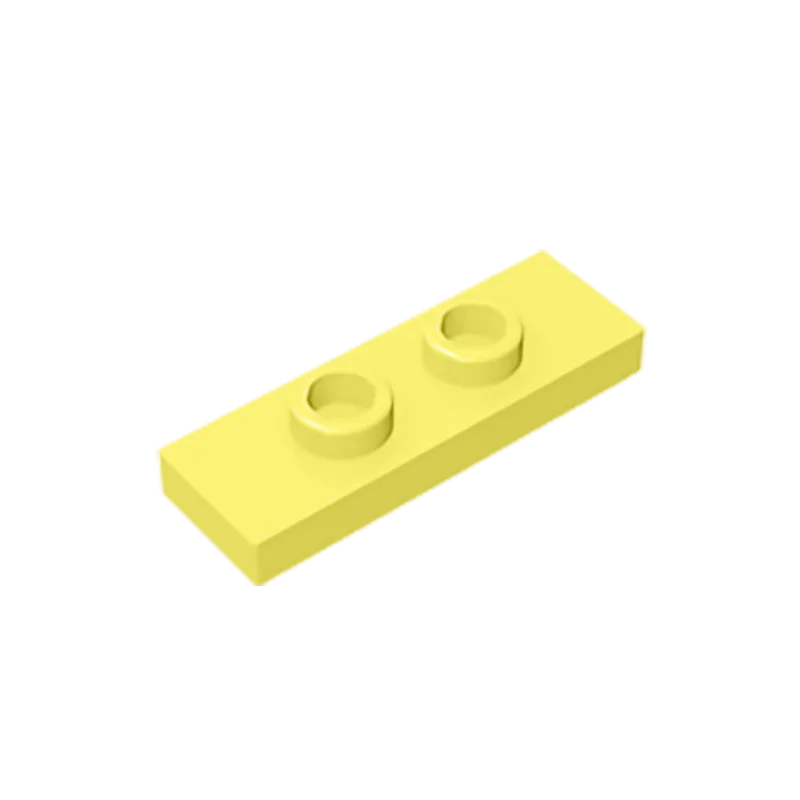 Gobricks GDS-1504 Plate, Modified 1 x 3 with 2 Studs (Double Jumper) | Compatible Buildi detail view