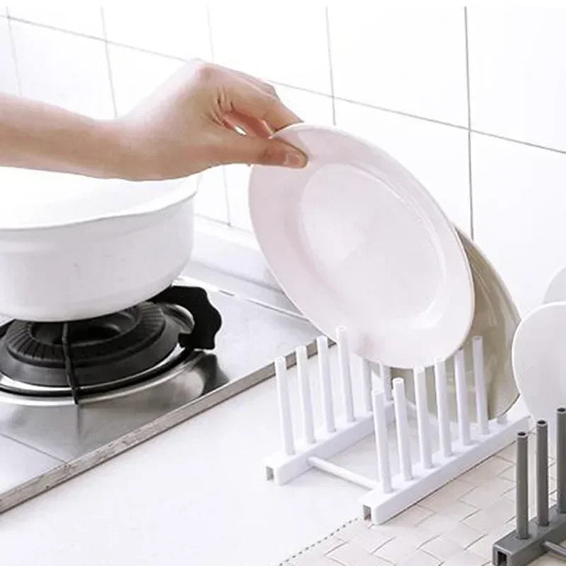 Stand Plate Dish Drying Rack Pot Lid Racks Kitchen Organizer Drying Cups Display Shelf detail view