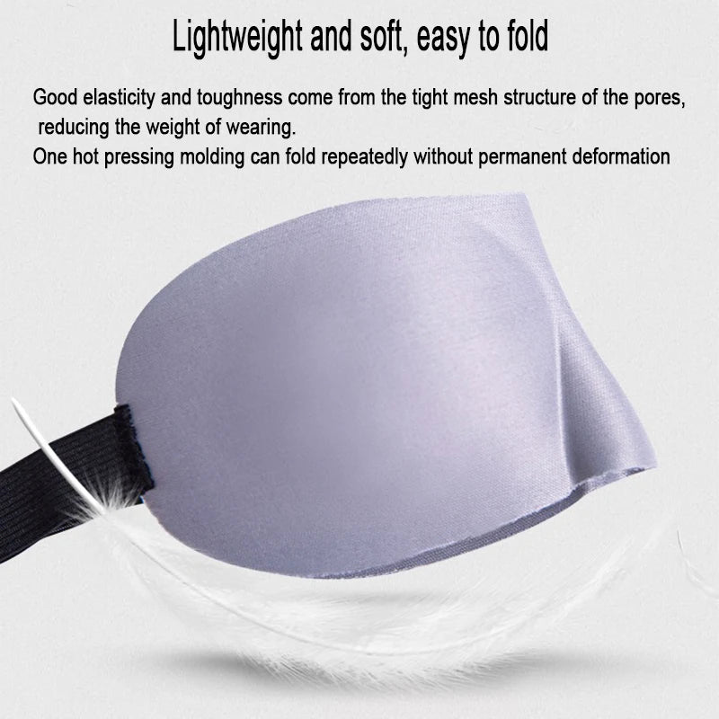 3D Sleeping Mask Eyepatch | Light Blocking Blindfold for Travel and Sleep alternate view