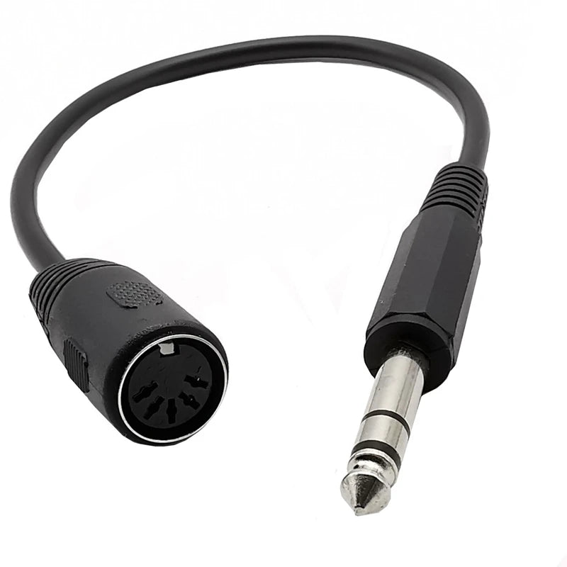 6.35 Audio Plug to MIDI 5-pin Female Adapter Cable Audio Output for Microphone Audio Amp detail view