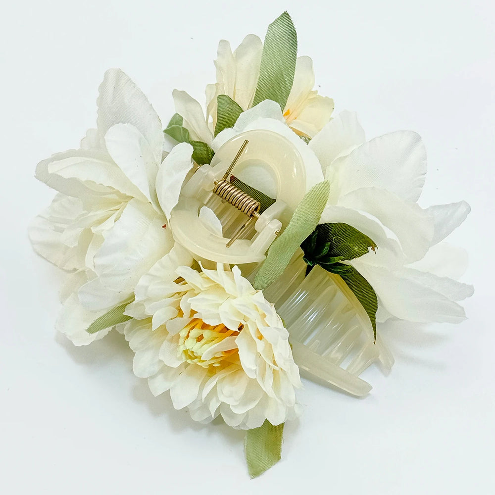 Girls Flower Hair Claw Clips Wedding Headdress For Bridal Bridesmaid Party Flower Hair C detail view