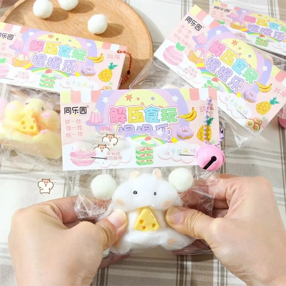 Cute Hamster Squeeze Toy - Silicone TPR Fidget Sensory Stress Relief Gift for Kids & alternate view
