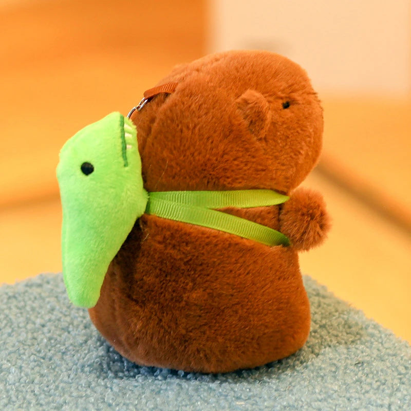 Capybara Plush Keychain | Cartoon Bag Pendant and Car Keyring lifestyle view